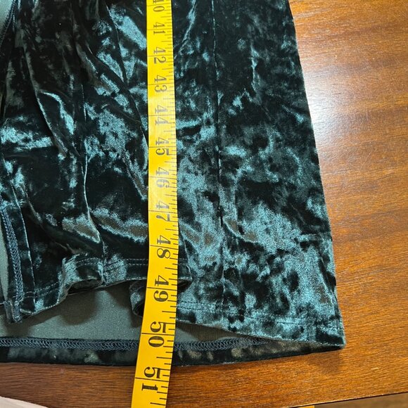 Witchy Whimsigoth Fairy Grunge Maxi Velvet Duster Green Flare Sleeve Small - Picture 7 of 8